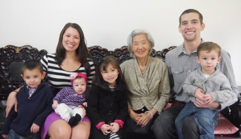 Cole & Melissa, with Melissa’s grandmother, and 4 of their children (Bruce, Naomi, Addy, & James)